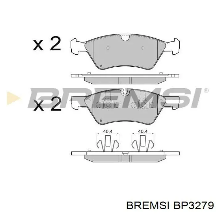 BP3279 Bremsi Передні гальмівні колодки