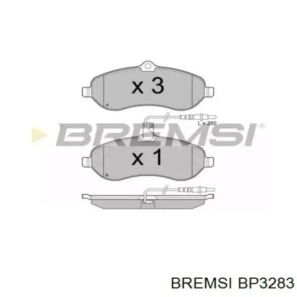 Гальмівні колодки Bremsi BP3283 ціна, від 22.34 USD