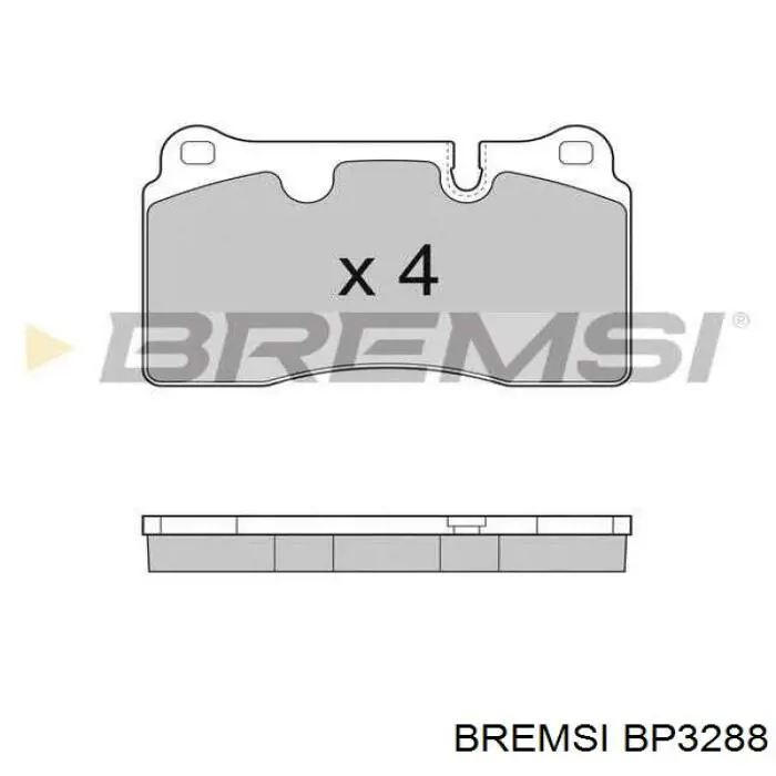 Колодки гальмівні передні, дискові BP3288 Bremsi