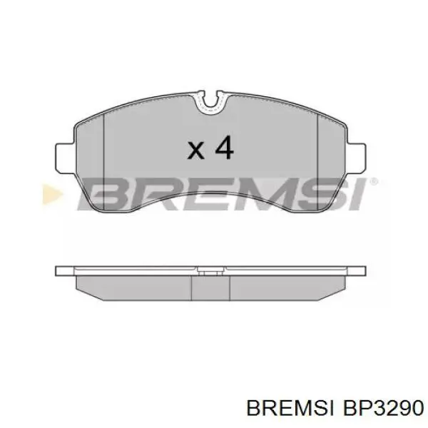 Купити BP3290 Bremsi Колодки гальмівні передні, дискові