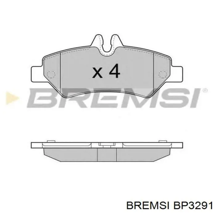 Колодки гальмові задні, дискові BP3291 Bremsi