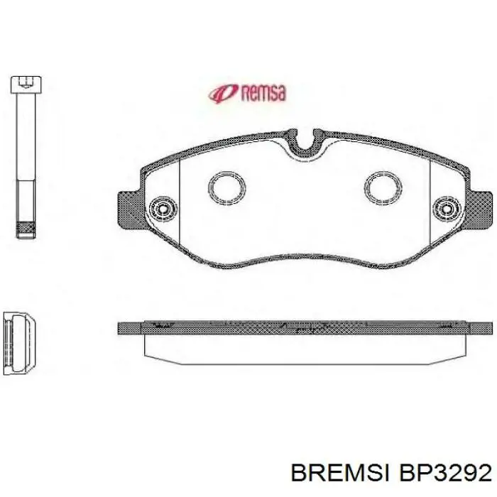 Гальмівні колодки Bremsi BP3292 ціна, від 25.08 USD
