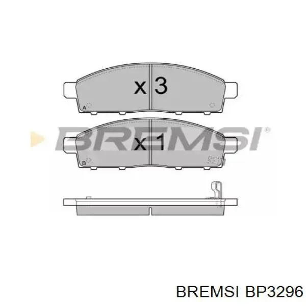 Купити BP3296 Bremsi Колодки гальмівні передні, дискові