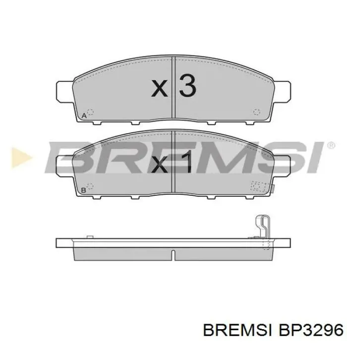 BP3296 Bremsi Передні гальмівні колодки