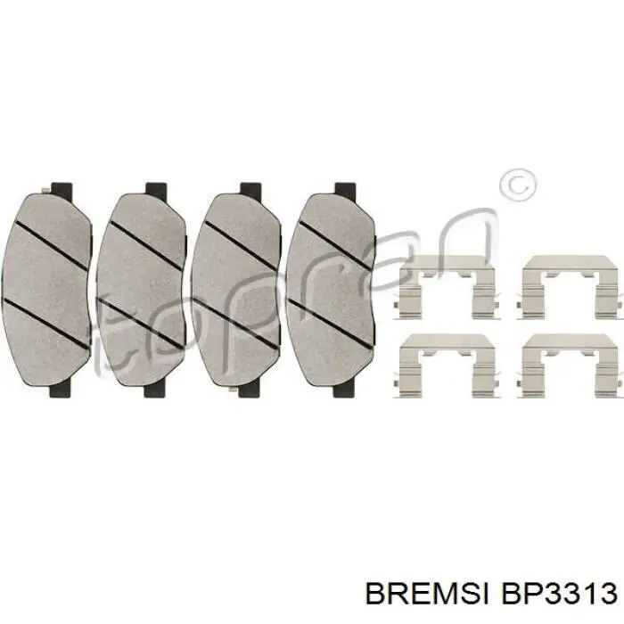 Передні тормозні колодки BP3313 Bremsi