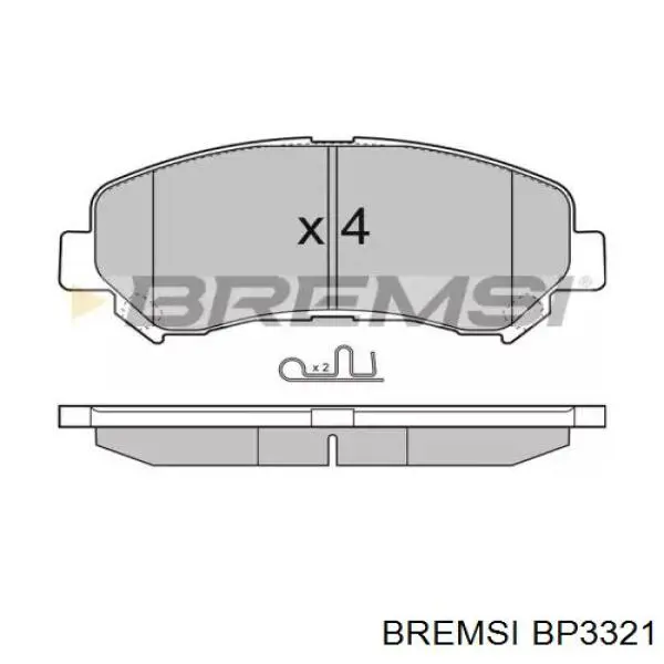 Гальмівні колодки Bremsi BP3321 ціна, від 22.96 USD