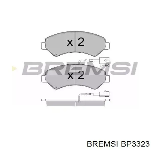 Колодки гальмівні передні, дискові BP3323 Bremsi