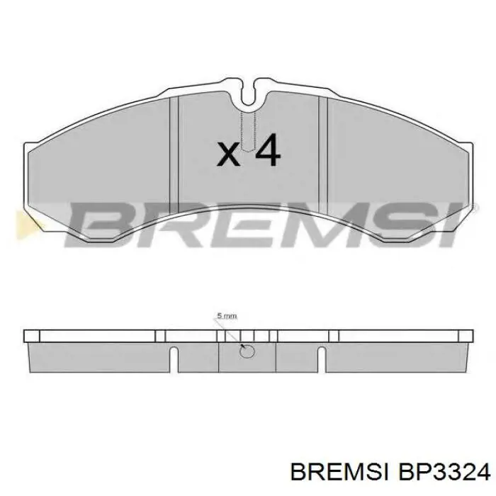 Тормозні колодки Bremsi BP3324