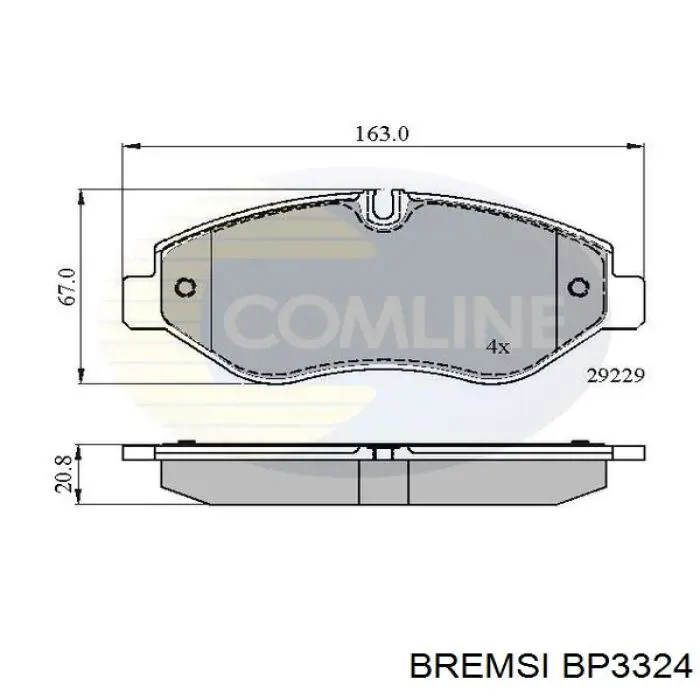 Гальмівні колодки Bremsi BP3324 ціна, від 26.96 USD