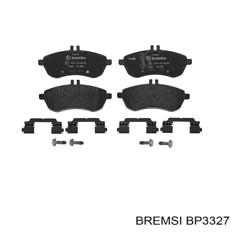 BP3327 Bremsi Передні гальмівні колодки