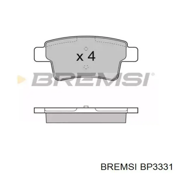 BP3331 Bremsi колодки гальмові задні, дискові