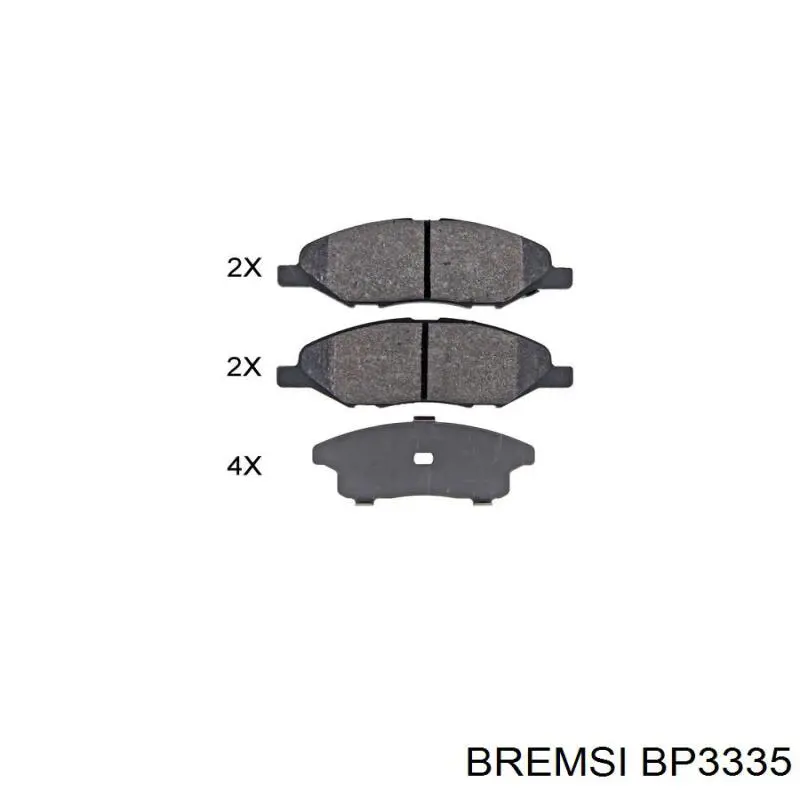 Гальмівні колодки Bremsi BP3335 ціна, від 15.40 USD