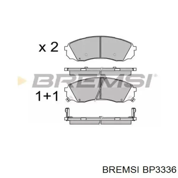 Гальмівні колодки Bremsi BP3336 ціна, від 29.21 USD