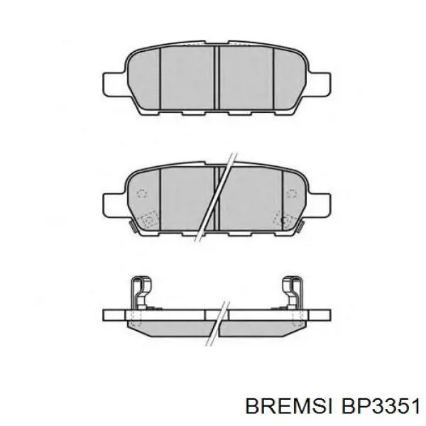 Задні гальмівні колодки BP3351 Bremsi