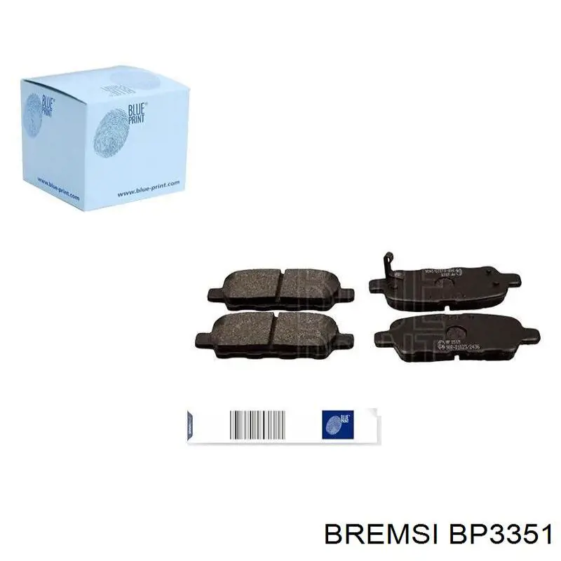Купити BP3351 Bremsi Задні колодки
