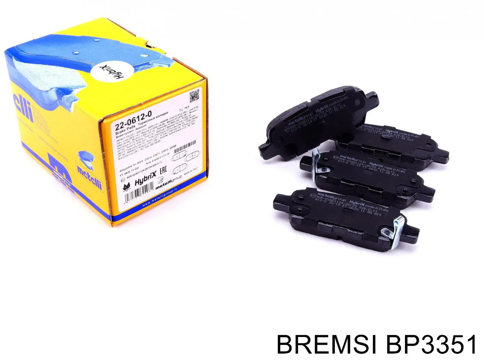 Задні дискові колодки Bremsi BP3351
