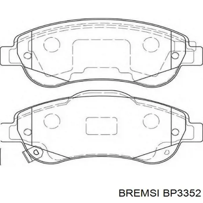 BP3352 Bremsi Передні гальмівні колодки