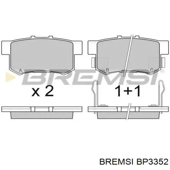 BP3352 Bremsi Передні гальмівні колодки