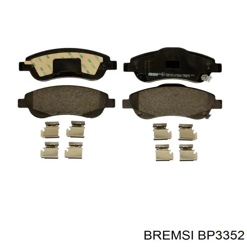 Передні тормозні колодки BP3352 Bremsi