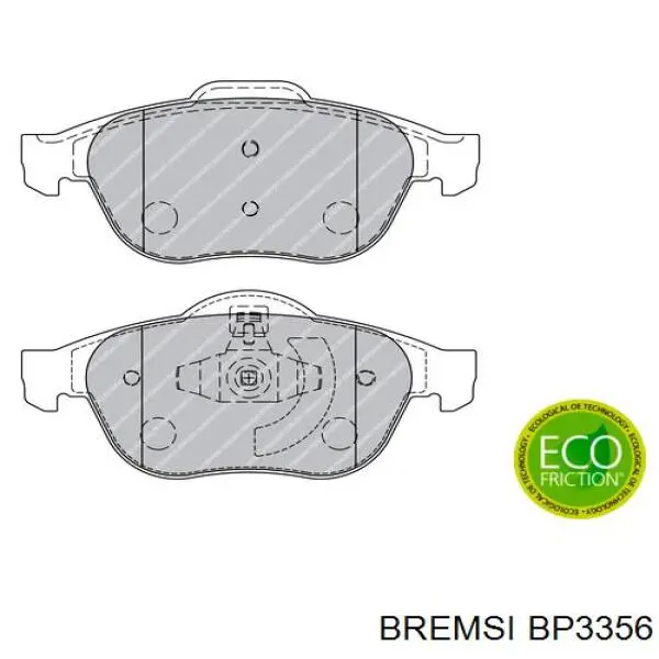 Передні тормозні колодки BP3356 Bremsi