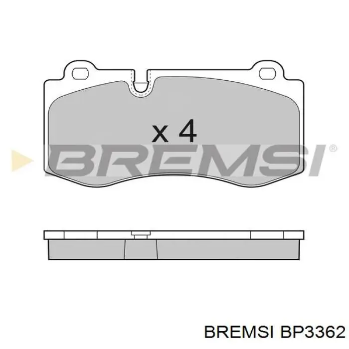 Колодки гальмівні передні, дискові BP3362 Bremsi