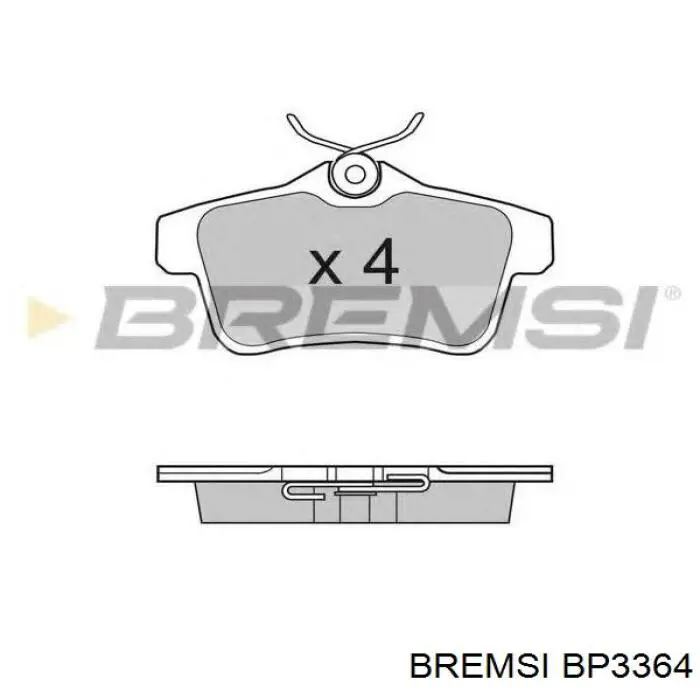 Гальмівні колодки Bremsi BP3364 ціна, від 24.46 USD