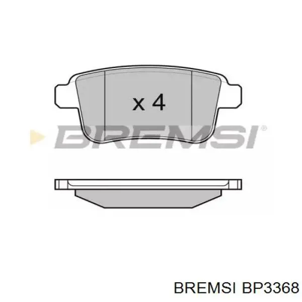 Купити BP3368 Bremsi Задні колодки