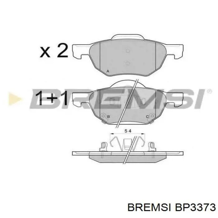 Гальмівні колодки Bremsi BP3373 ціна, від 25.66 USD