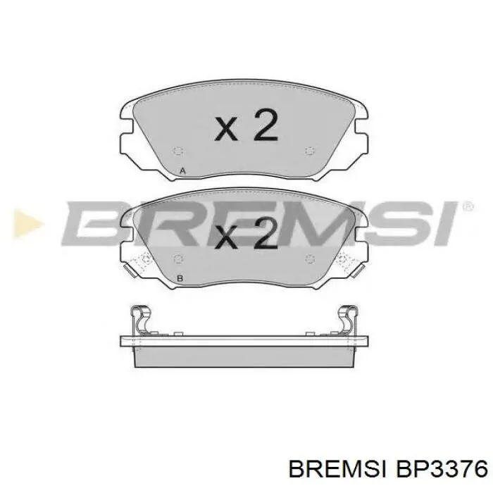 BP3376 Bremsi колодки гальмівні передні, дискові