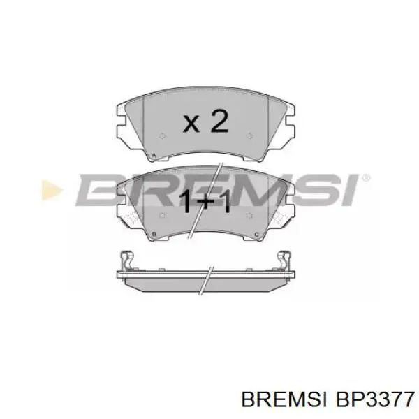 BP3377 Bremsi Передні гальмівні колодки