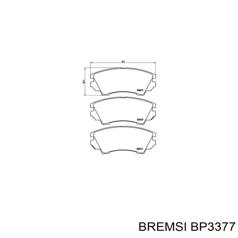 Тормозні колодки Bremsi BP3377
