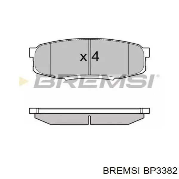 Колодки гальмові задні, дискові BP3382 Bremsi