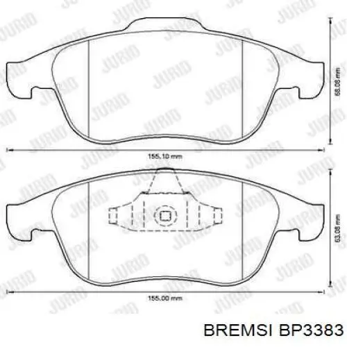 Гальмівні колодки Bremsi BP3383 ціна, від 25.07 USD
