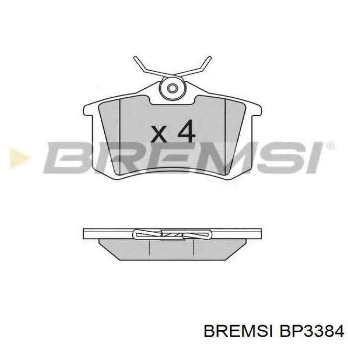 Колодки гальмові задні, дискові BP3384 Bremsi