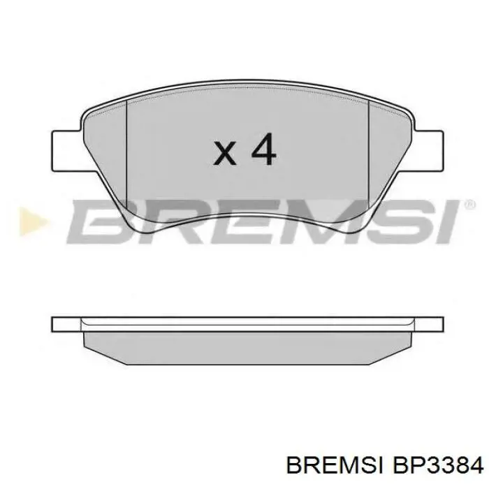 Задні гальмівні колодки Bremsi BP3384 ціна, від 17.49 USD