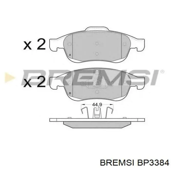 Купити BP3384 Bremsi Задні колодки