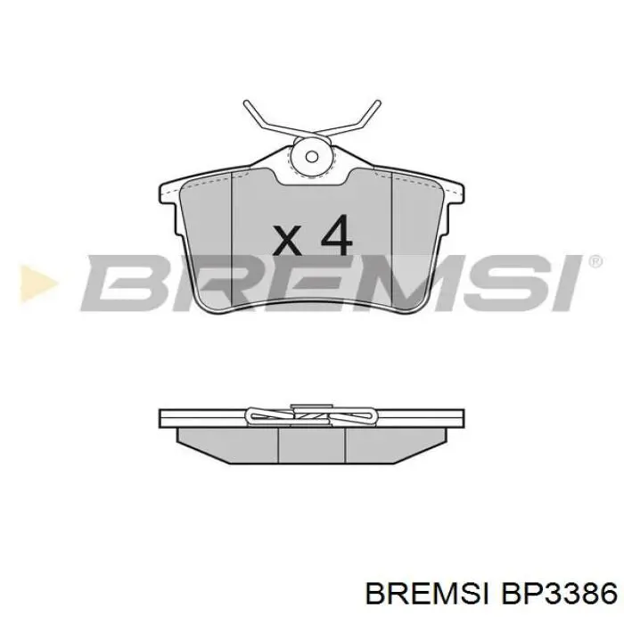 BP3386 Bremsi Колодки гальмівні задні, дискові