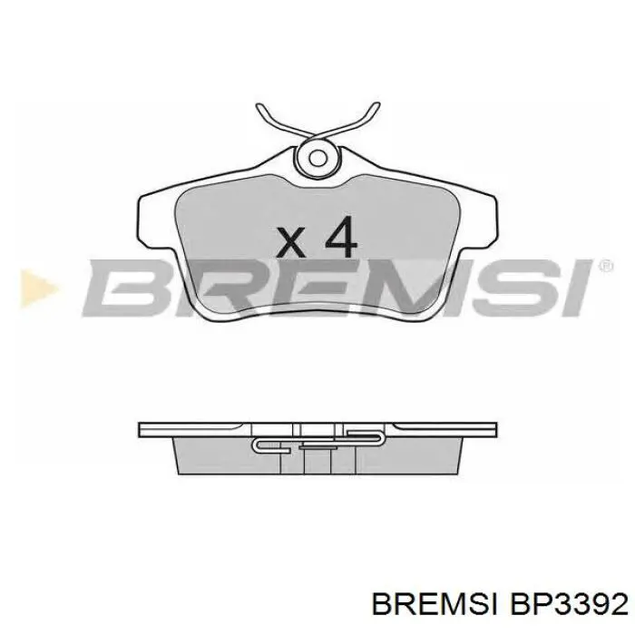 Передні тормозні колодки BP3392 Bremsi