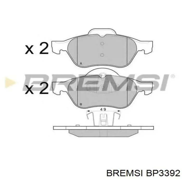 Тормозні колодки Bremsi BP3392