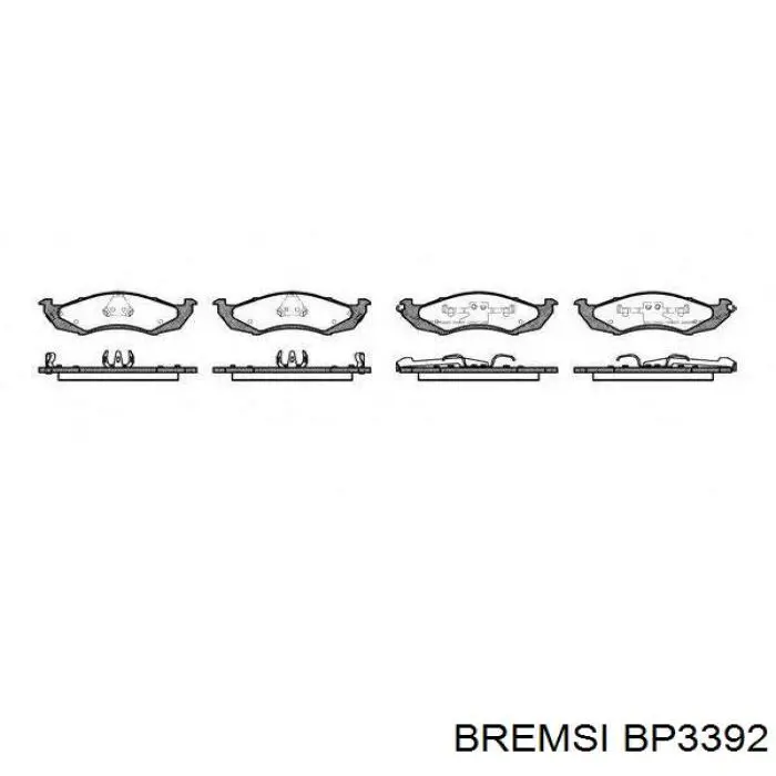 BP3392 Bremsi Передні гальмівні колодки