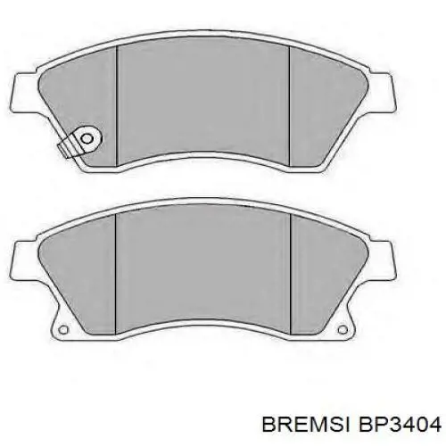 Купити BP3404 Bremsi Колодки гальмівні передні, дискові