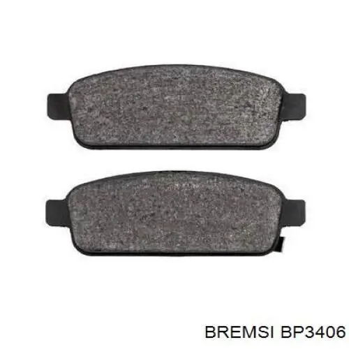 Купити BP3406 Bremsi Задні колодки