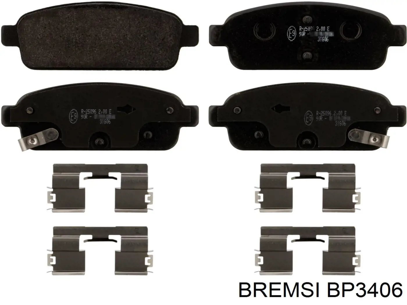 BP3406 Bremsi колодки гальмові задні, дискові