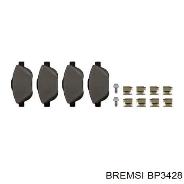 Купити BP3428 Bremsi Колодки гальмівні передні, дискові