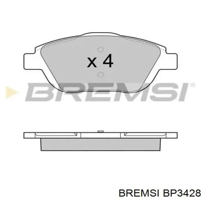 Колодки гальмівні передні, дискові BP3428 Bremsi