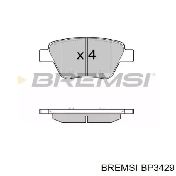 Задні гальмівні колодки Bremsi BP3429 ціна, від 16.27 USD