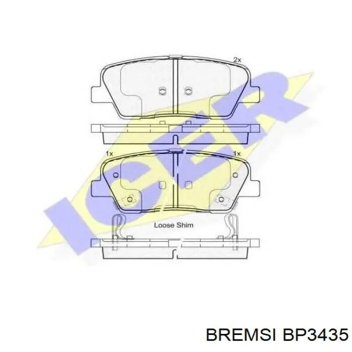 Купити BP3435 Bremsi Задні колодки