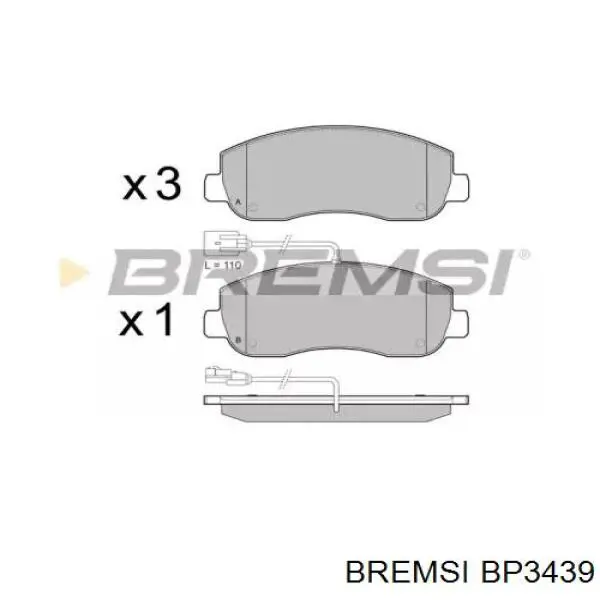 Гальмівні колодки Bremsi BP3439 ціна, від 25.51 USD