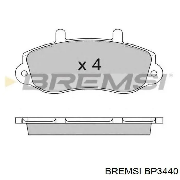 Задні гальмівні колодки Bremsi BP3440 ціна, від 27.67 USD