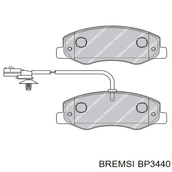 Купити BP3440 Bremsi Задні колодки